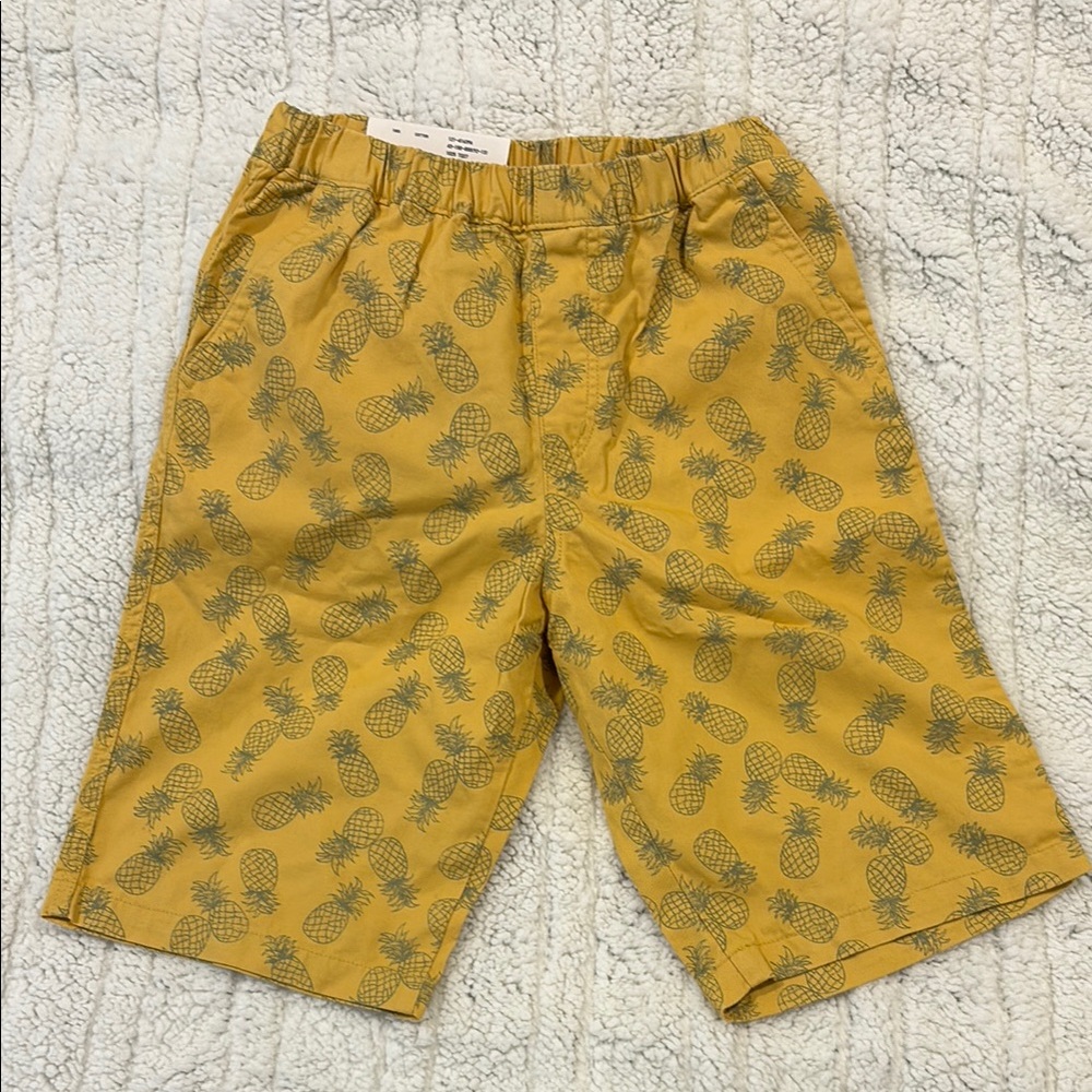 Uniqlo - Yellow Pineapple Print Kids Shorts
